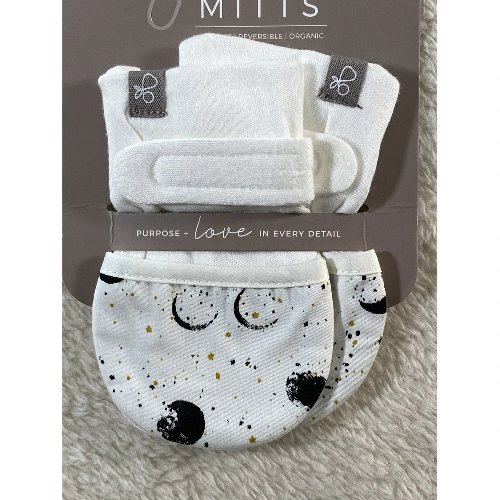 Goumi Stay Put Reversible Organic Baby Mitts Size 3-6M 15-19lb
